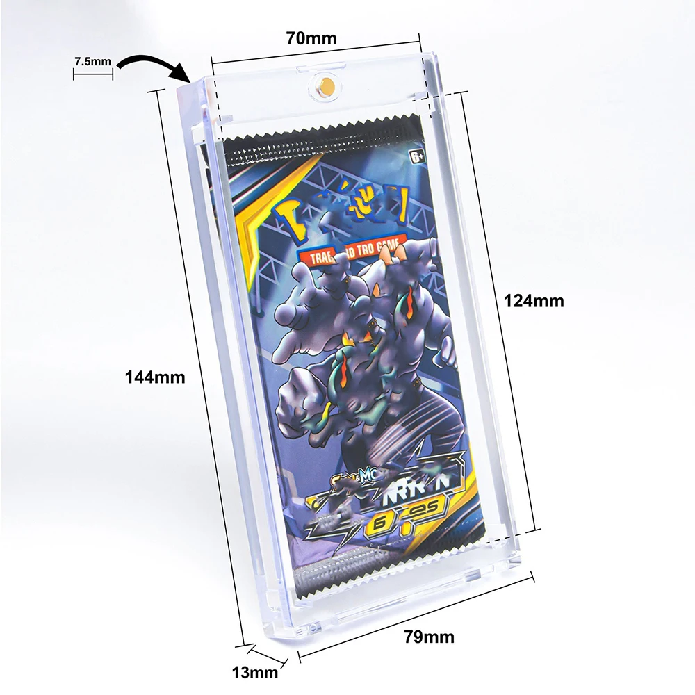 Akrylowe magnetyczne etui na karty i boostery Pokemon 12 PCS