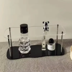 Akrylowy regał na kosmetyki i perfumy 2-3 poziomy Różowy