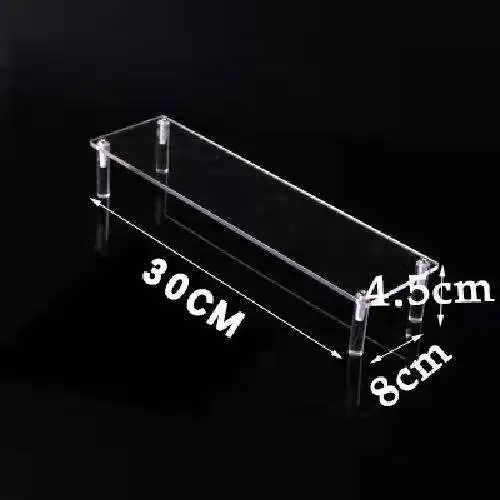 Akrylowy stojak ekspozycyjny wielopoziomowy na figurki i perfumy 1layer 30x8cm