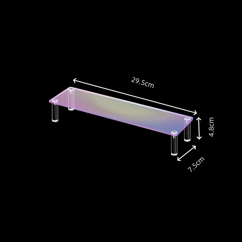 Akrylowy stojak ekspozycyjny wielopoziomowy przezroczysty 1 floor colorful30cm