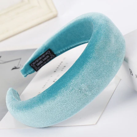 Aksamitna opaska do włosów retro dla kobiet 4 cm Tropic
