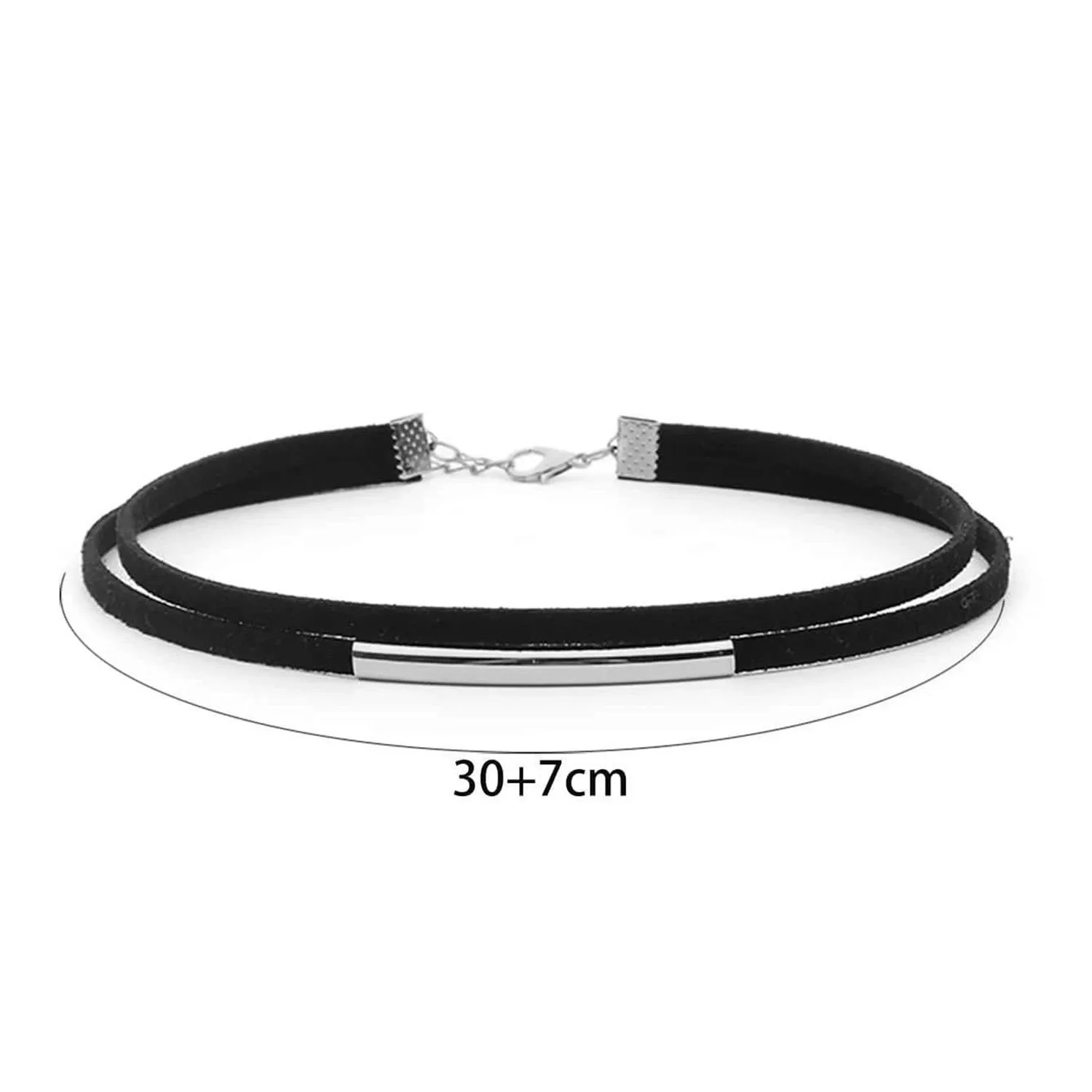 Aksamitny choker w stylu gotyckim dla kobiet B2