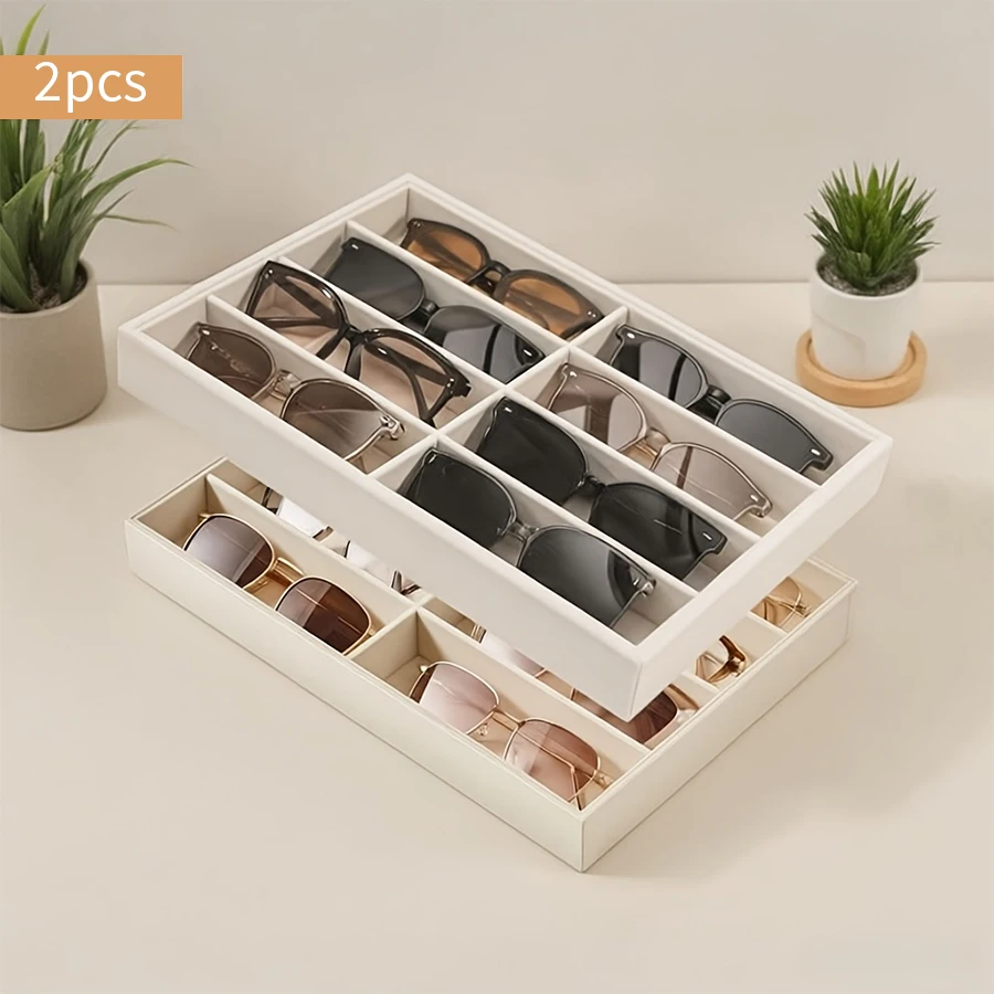 Aksamitny organizer na okulary, biżuterię i zegarki z przegródkami (8a8 squares)