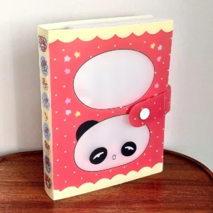 Album A6 na naklejki i scrapbooking z motywem Kawaii Panda – 40 stron Granatowy
