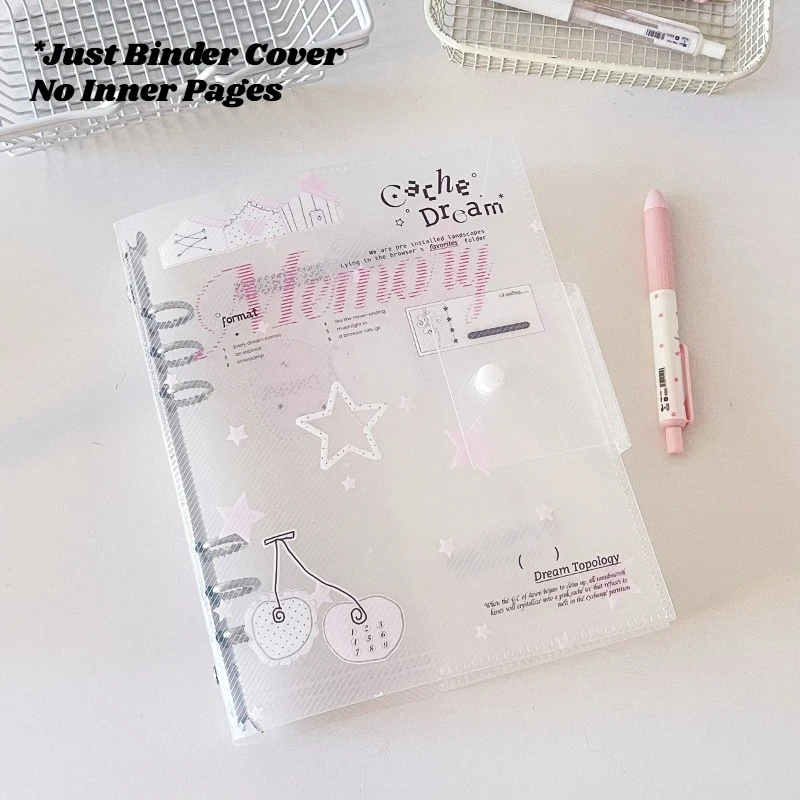 Album na karty Kpop A5 z luźnymi kartkami przezroczysty Biały