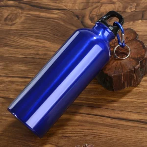 Aluminiowa butelka na wodę sportowa 500 ml z karabińczykiem Niebieski