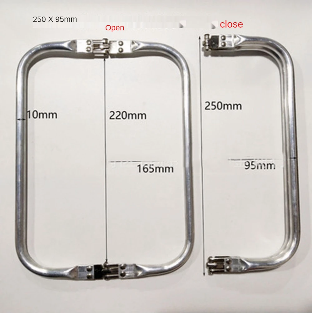 Aluminiowa rurka ramka do torebki rączka wymienne części 25cm