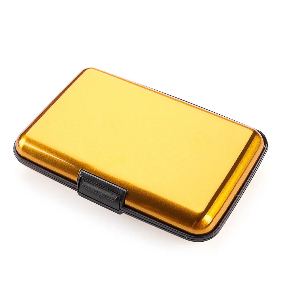 Aluminiowe etui na karty RFID z ochroną na 6 kart Złoty