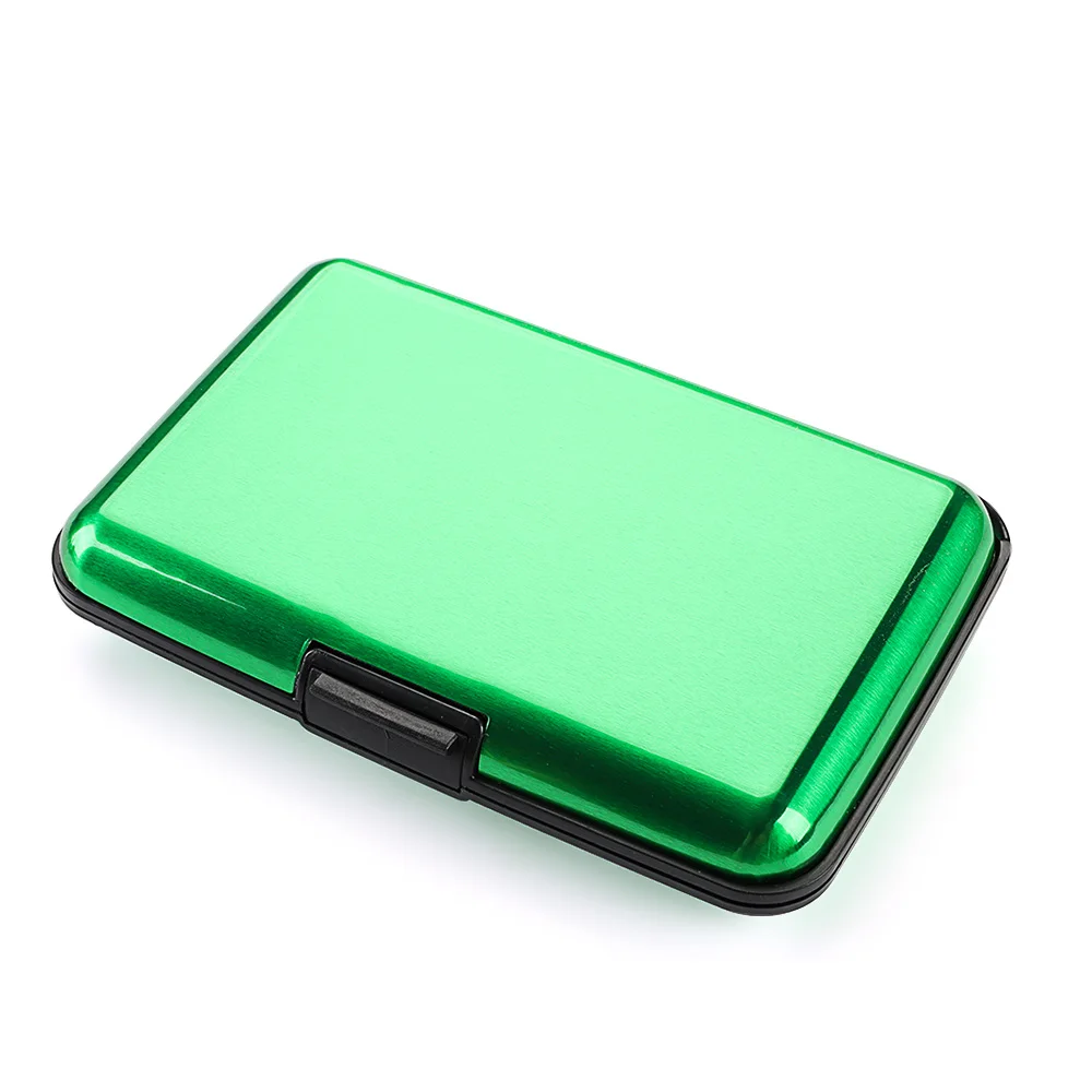Aluminiowe etui na karty RFID z ochroną na 6 kart Zielony
