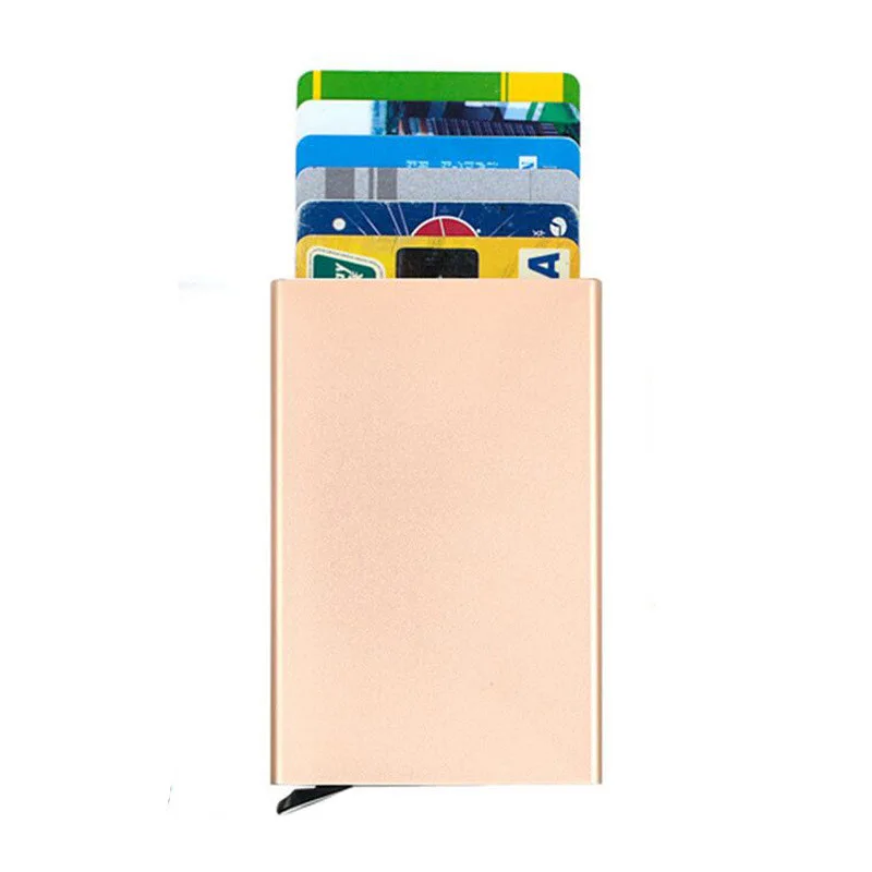 Aluminiowe etui na karty z ochroną RFID Złoto