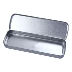 Aluminiowy piórnik metalowy pudełko na długopisy do szkoły i biura Biały