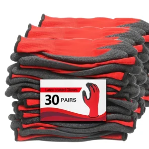 Antypoślizgowe rękawice robocze z powłoką crinkle 30 pairs