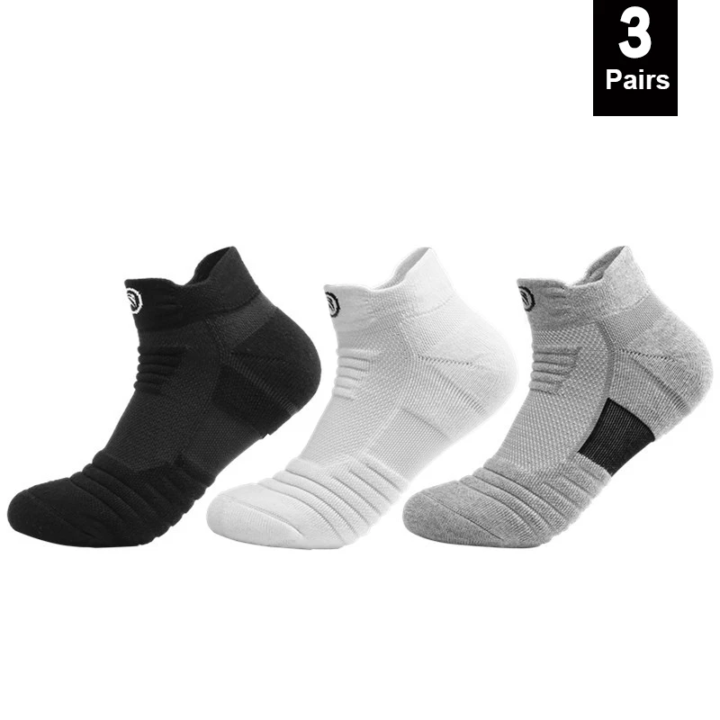 Antypoślizgowe skarpetki sportowe bawełniane, 3 pary 3pairs short mixed