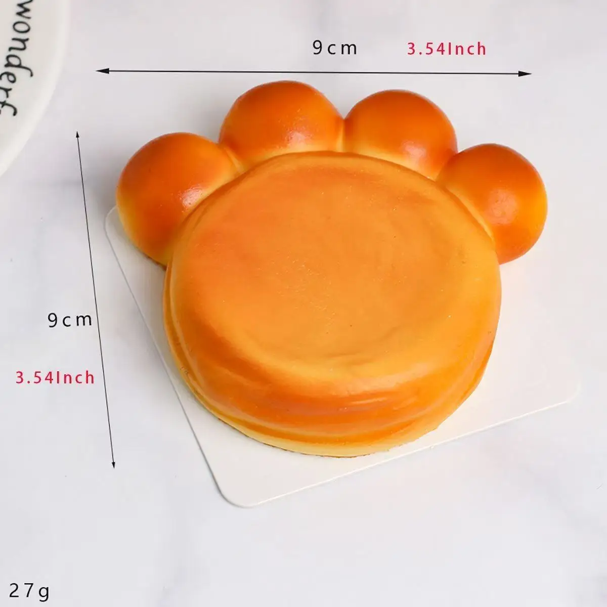 Antystresowa zabawka squishy toast powoli powracająca do kształtu Jasnoszary