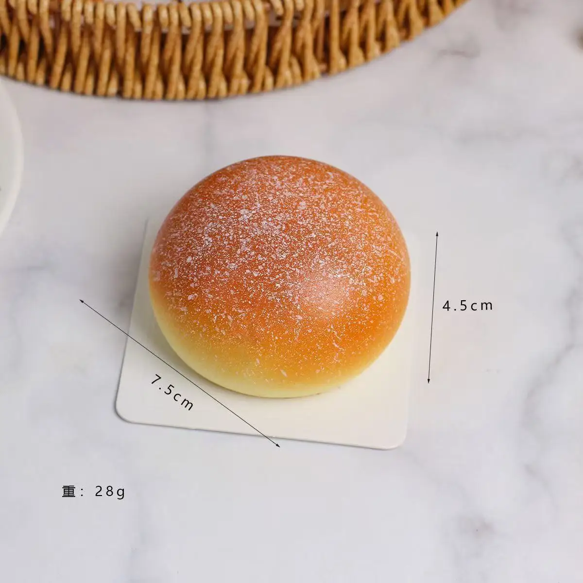 Antystresowa zabawka squishy toast powoli powracająca do kształtu Jasnożółty