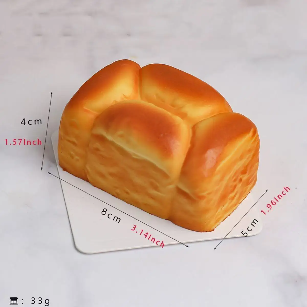 Antystresowa zabawka squishy toast powoli powracająca do kształtu Jasny niebieski