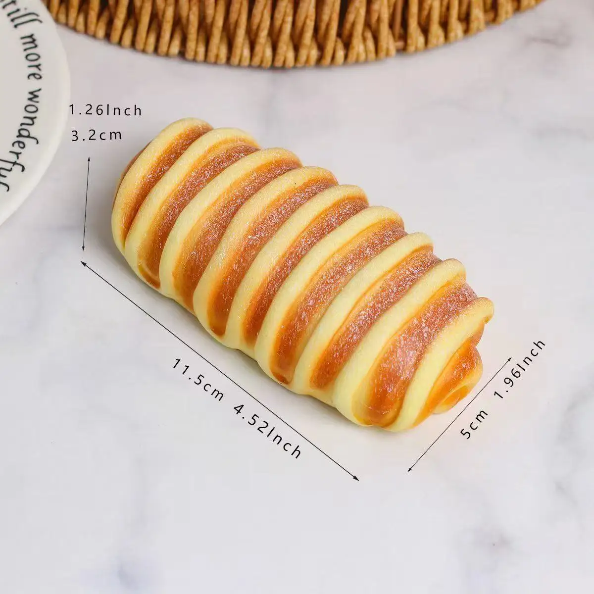 Antystresowa zabawka squishy toast powoli powracająca do kształtu Oliwkowy