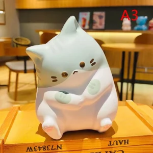 Antystresowy gniotek kot squishy do ściskania Jasnożółty