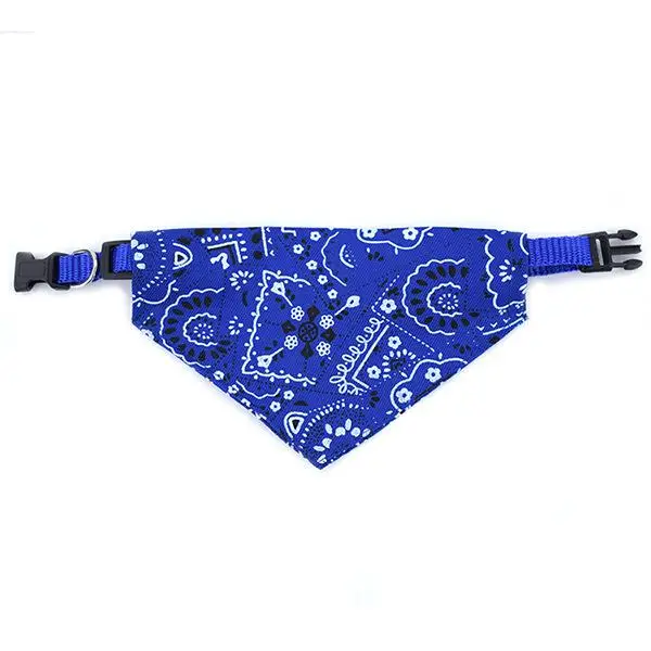 Apaszka bandana dla psa i kota z regulowaną obrożą Niebieski
