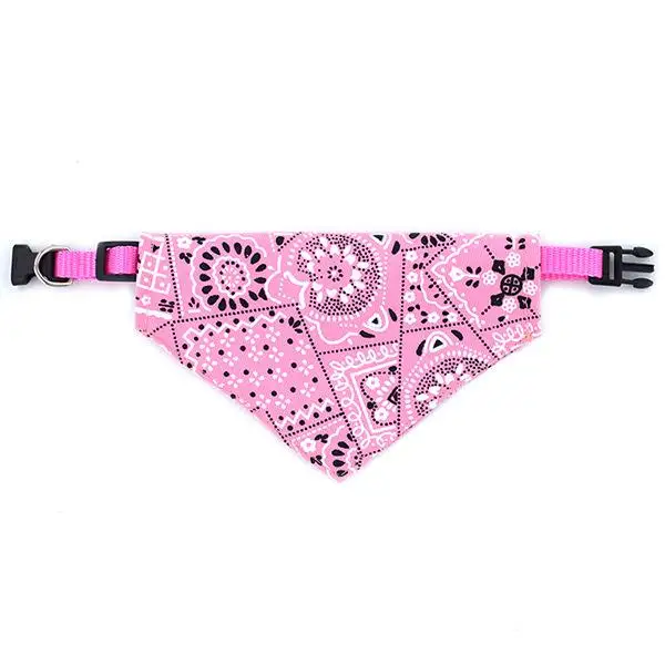 Apaszka bandana dla psa i kota z regulowaną obrożą Różowy