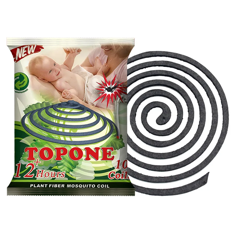 Bambusowe spirale na komary z uchwytem 10 szt. Jasnoszary