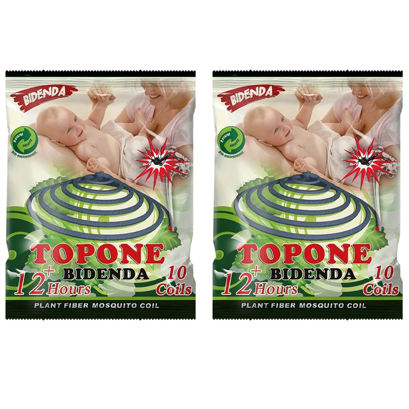 Bambusowe spirale na komary z uchwytem 10 szt. Jasnozielony