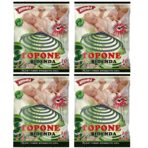 Bambusowe spirale na komary z uchwytem 10 szt. Jasnożółty