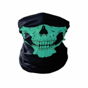 Wielofunkcyjna bandana komin na szyję z wzorem czaszki Zielony