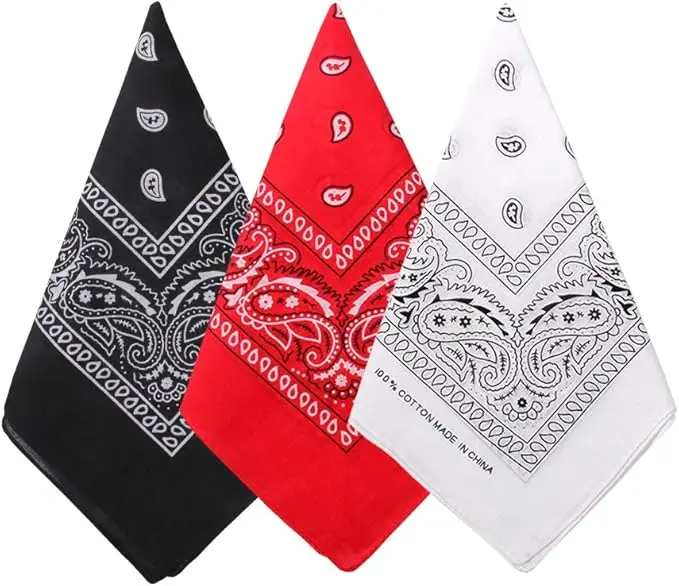 Bandana kowbojska paisley 55x55 cm – chusta na szyję i głowę A