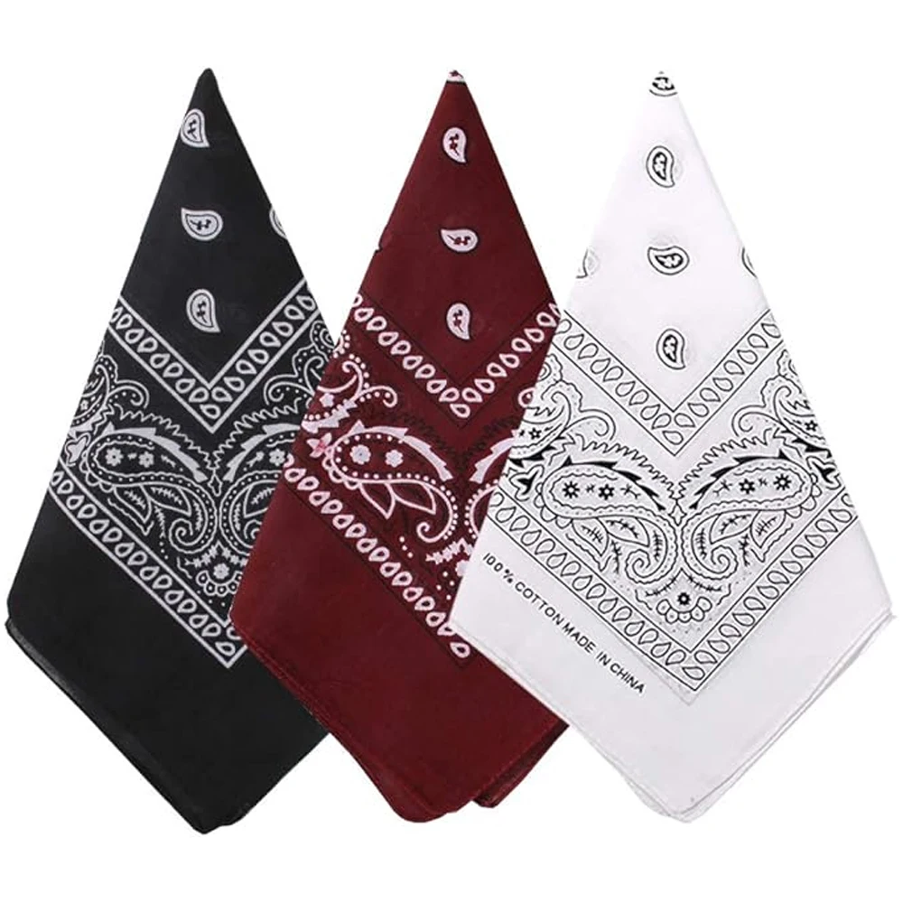 Bandana kowbojska paisley 55x55 cm – chusta na szyję i głowę F