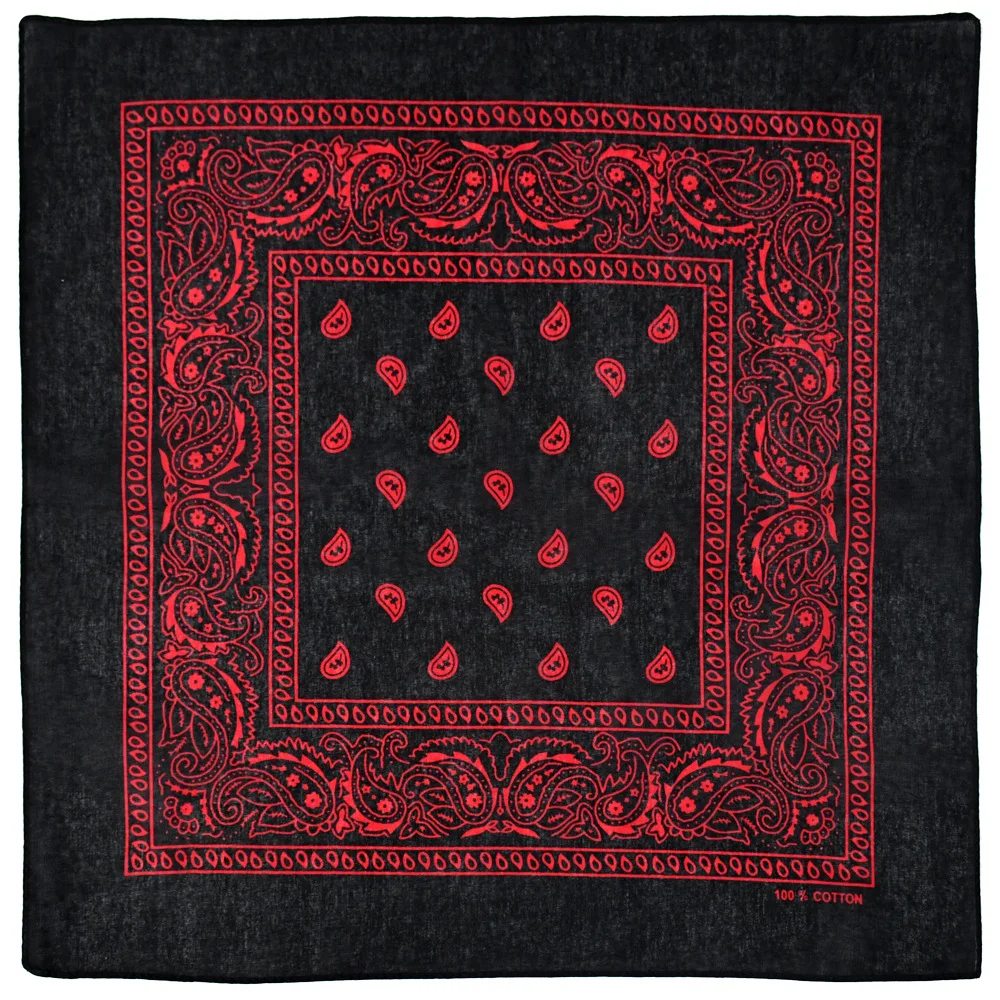 Bandana z wzorem paisley w stylu hip-hop Czerwony