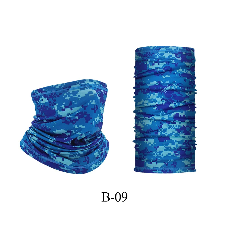 Bandana wielofunkcyjna z filtrem UV – komin na twarz i szyję Niebieski diji