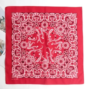 Bawełniana bandana chusta z wzorem paisley Czarny