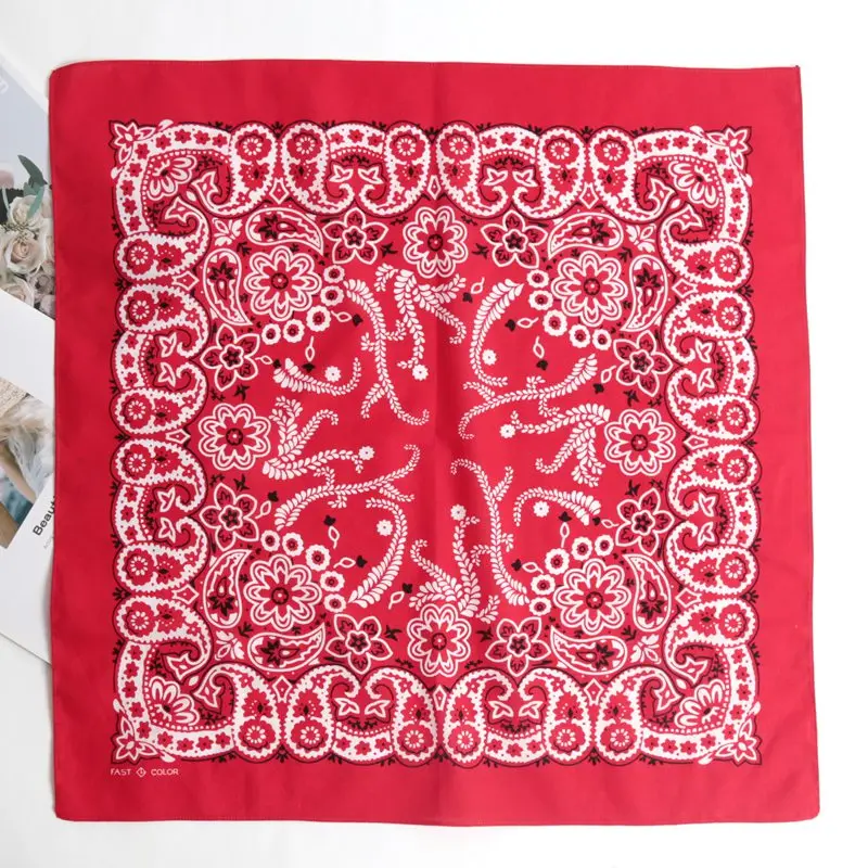 Bawełniana bandana chusta z wzorem paisley Czarny