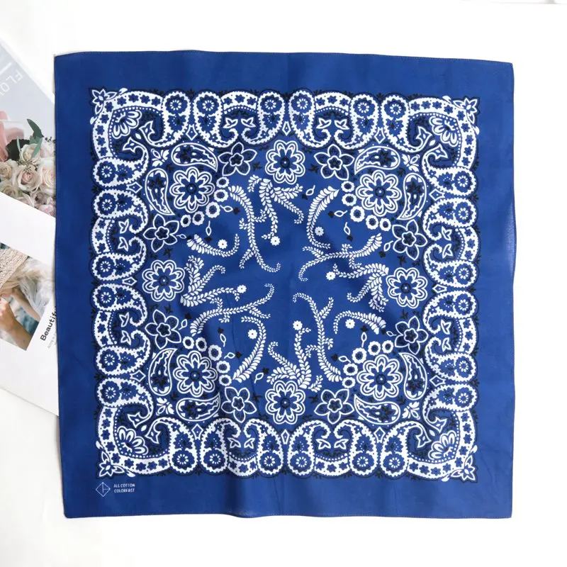Bawełniana bandana chusta z wzorem paisley Zielony