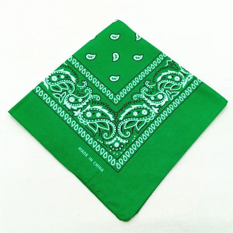 Bawełniana bandana z wzorem paisley 54x54 cm Zielony