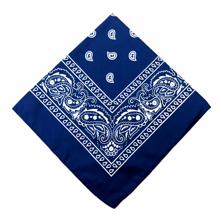 Bawełniana bandana z wzorem paisley 54x54 cm Granatowy