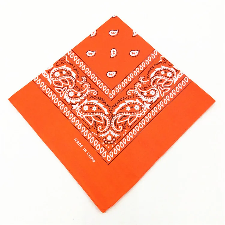 Bawełniana bandana z wzorem paisley 54×54 cm Pomarańczowy
