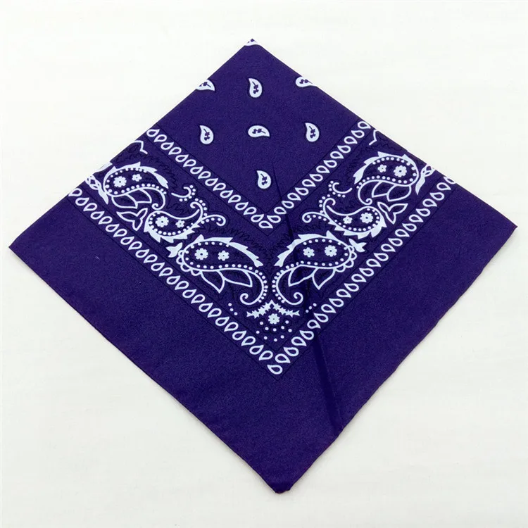 Bawełniana bandana z wzorem paisley 54x54 cm Fioletowy
