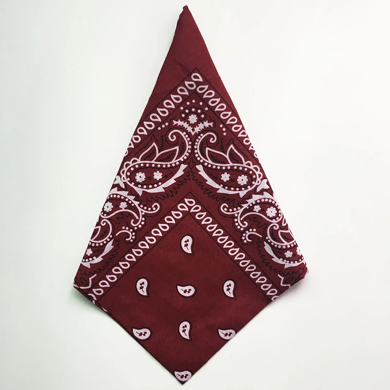 Bawełniana chustka bandana z wzorem paisley Burgundowa bandana