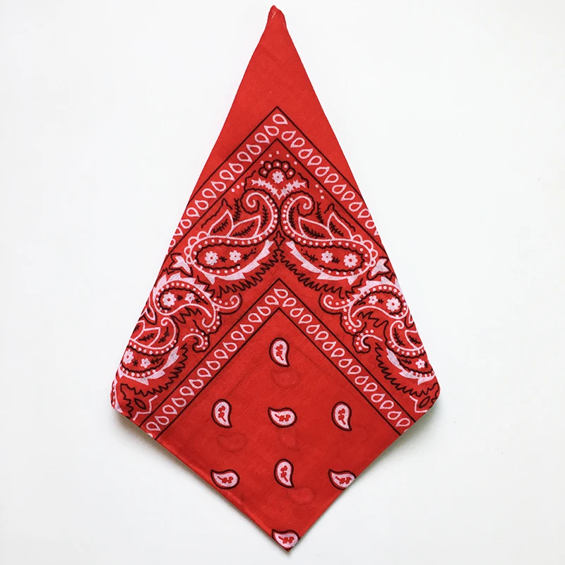 Bawełniana chustka bandana z wzorem paisley Czerwona bandana