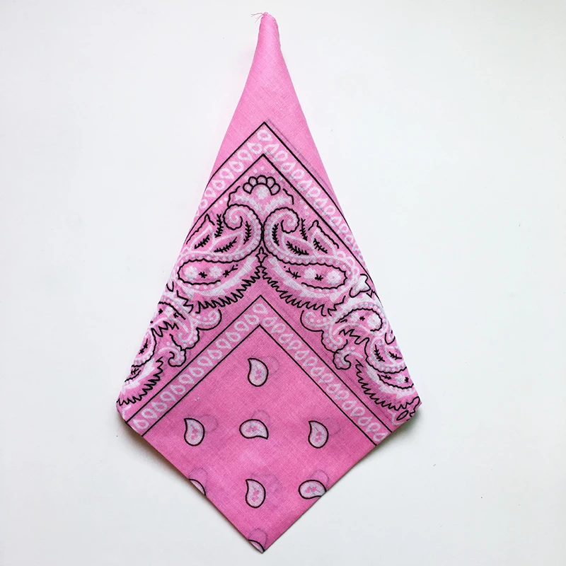 Bawełniana chustka bandana z wzorem paisley Różowa bandana