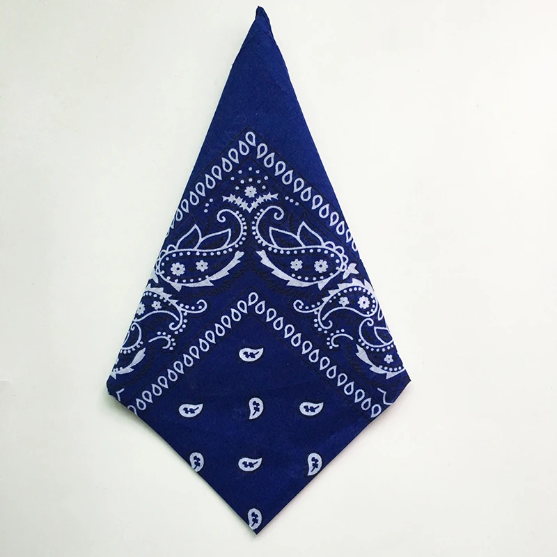 Bawełniana chustka bandana z wzorem paisley Szafirowa bandana