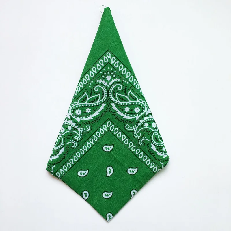 Bawełniana chustka bandana z wzorem paisley Zielona bandana