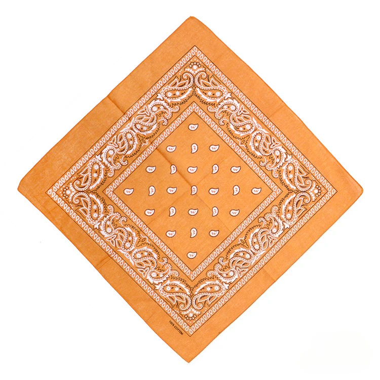 Bawełniana bandana z wzorem paisley w stylu hip-hop Złoty