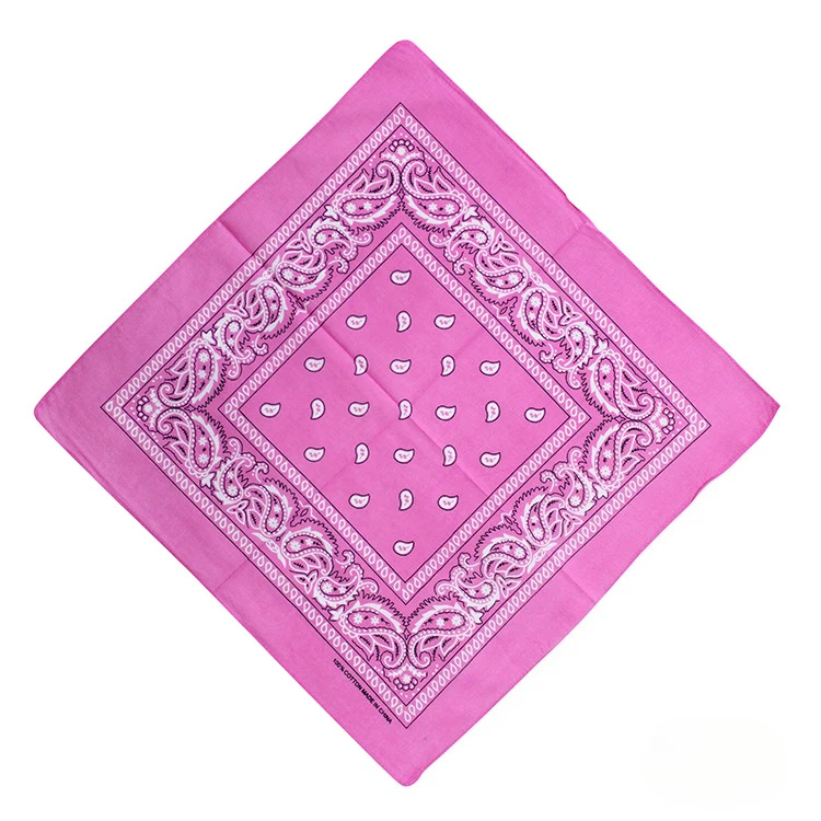 Bawełniana bandana z wzorem paisley w stylu hip-hop Różowy