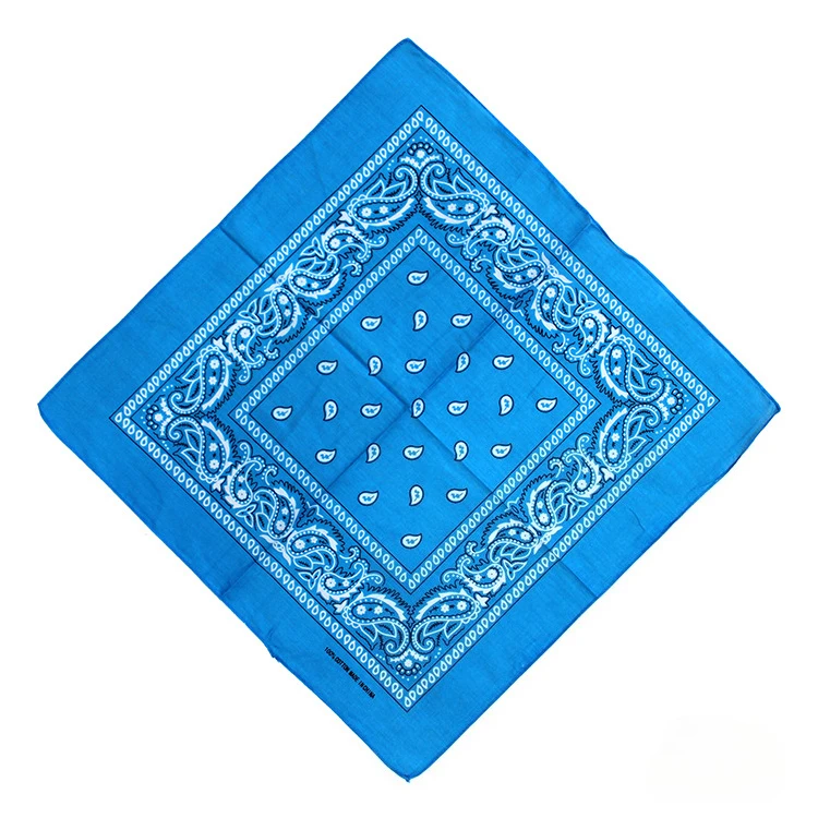 Bawełniana bandana z wzorem paisley w stylu hip-hop Turkusowy