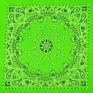 Bawełniana chusta paisley 55x55 cm bandana hip-hop Fl zielony