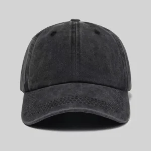 Bawełniana czapka baseballówka dad hat z regulacją Czarny
