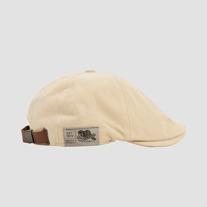 Bawełniana czapka kaszkietowa męska w stylu vintage Beżowy